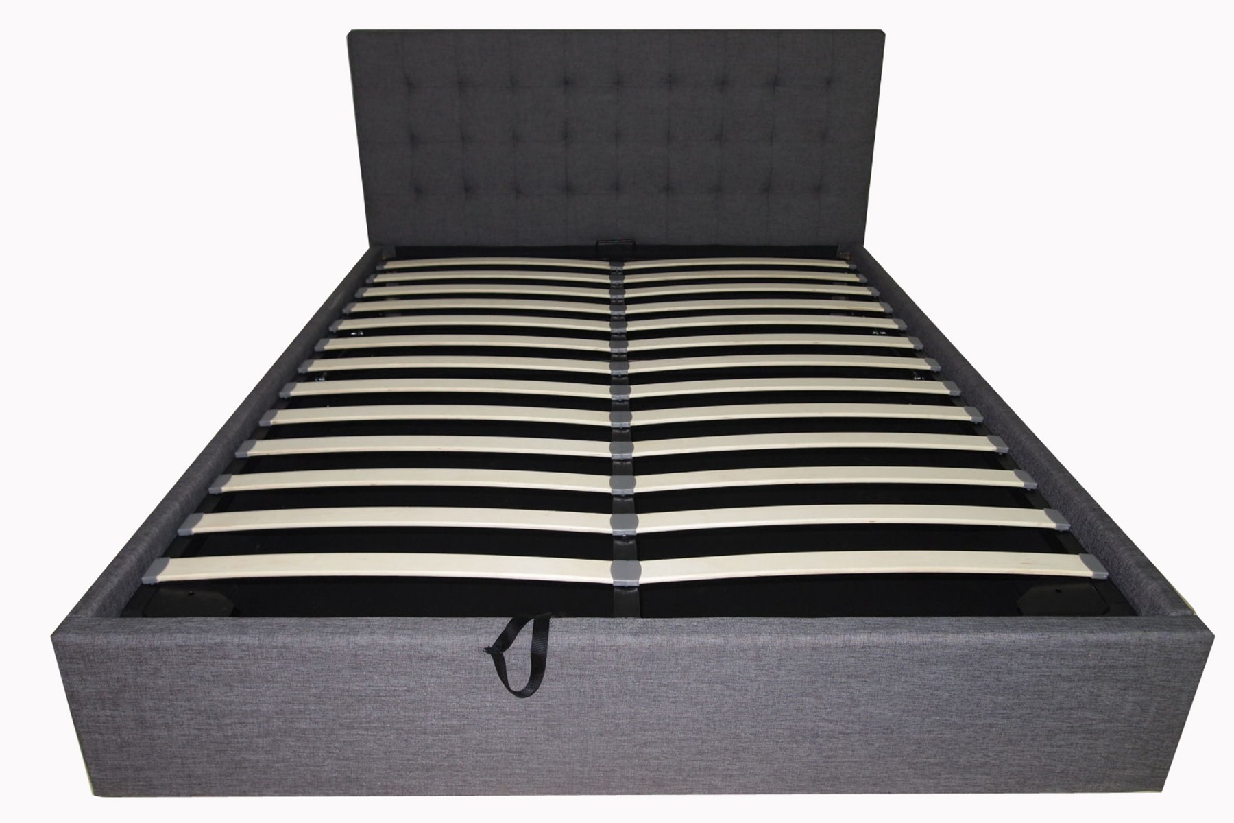 Queen Size Grey Fabric Gas Lift Bed  Z2987