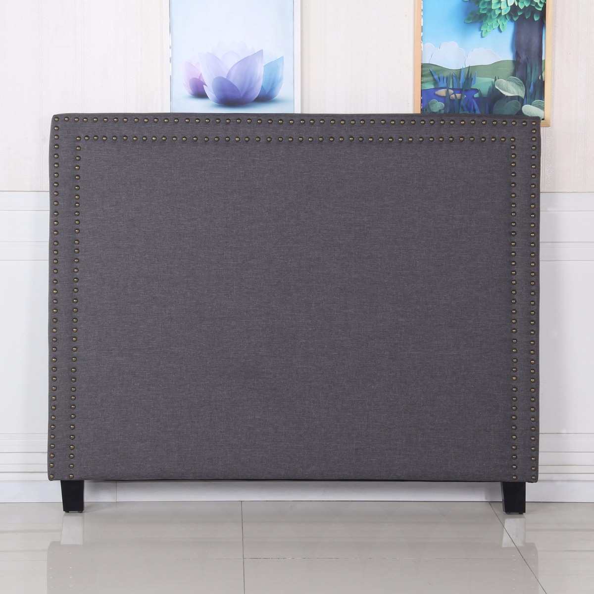 Enzo Queen Charcoal Headboard  Z3033