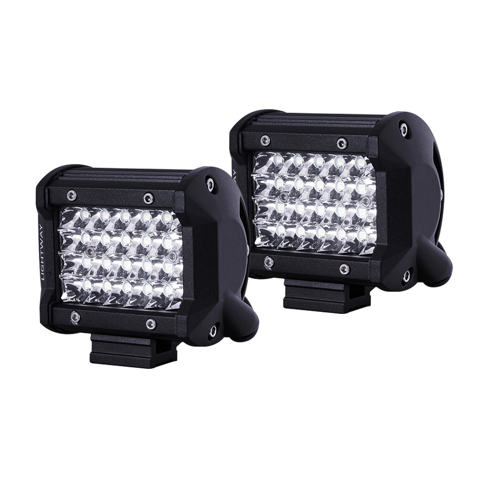 2X 4inch LED Work Driving Light Bar Spot Triple Row Philips Offroad 4WD   Z3040