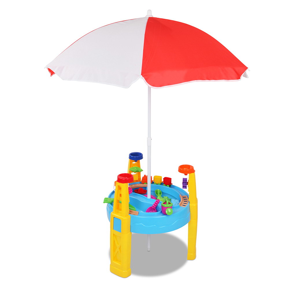 Kids Sand and Water Table Play Set with Umbrella  Z3044