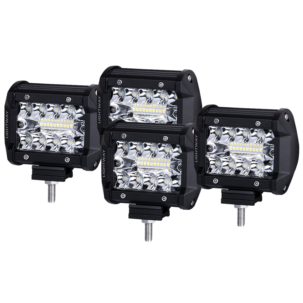 4x 4 inch CREE LED Work Light Bar Spot Flood OffRoad Driving 4WD 4x4 Reverse   Z3051