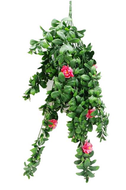 Hanging Pink Rose Stem UV 85cm  Z3099