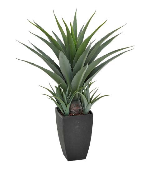 Artificial Agave 73cm In A Decorative Black Pot  Z3158