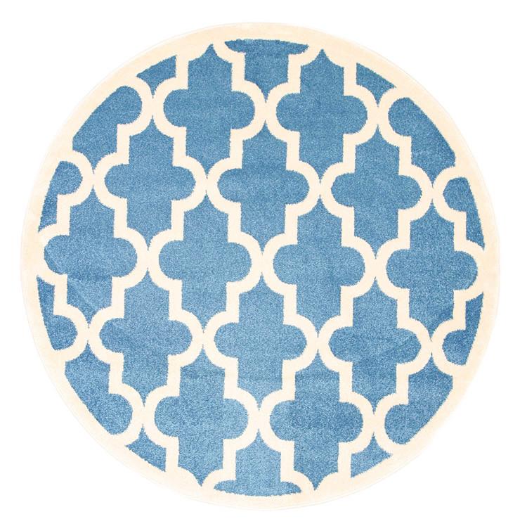 Lattice Pattern Blue White 