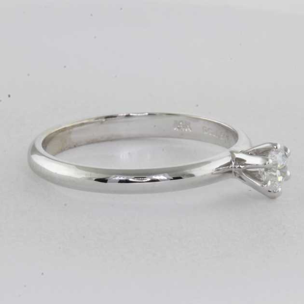 14K White Gold 2.5mm solitaire engagemen