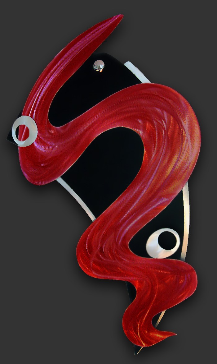 “Zodiac” Metal Wall Sculpture Red