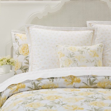 Aquarelle Leaf European Pillowcase Yellw