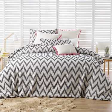 KOO Gemma Quilt Cover Set Black