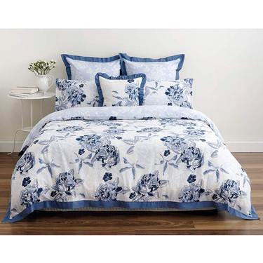 Hyde Park Camilla Quilt Cover Set Blue