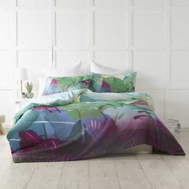 KOO Rainforest Quilt Cover Set Blue