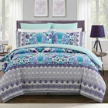 KOO Elite Luna Quilt Cover Set Blue