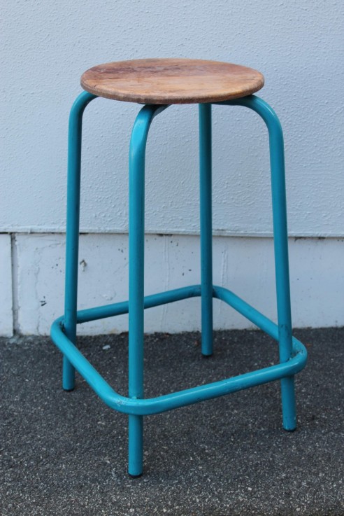 VINTAGE IRON STOOL 65CMS