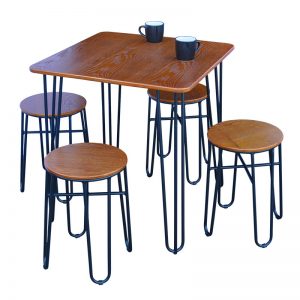 Hairpin Table With Chestnut Top – Medium