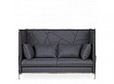 BOOTH CLUB LOUNGE WITH CUSHIONS CHARCOAL