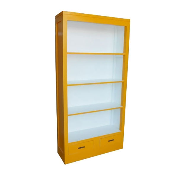 BOOKCASE KLATTEN DOUBLE YELLOW