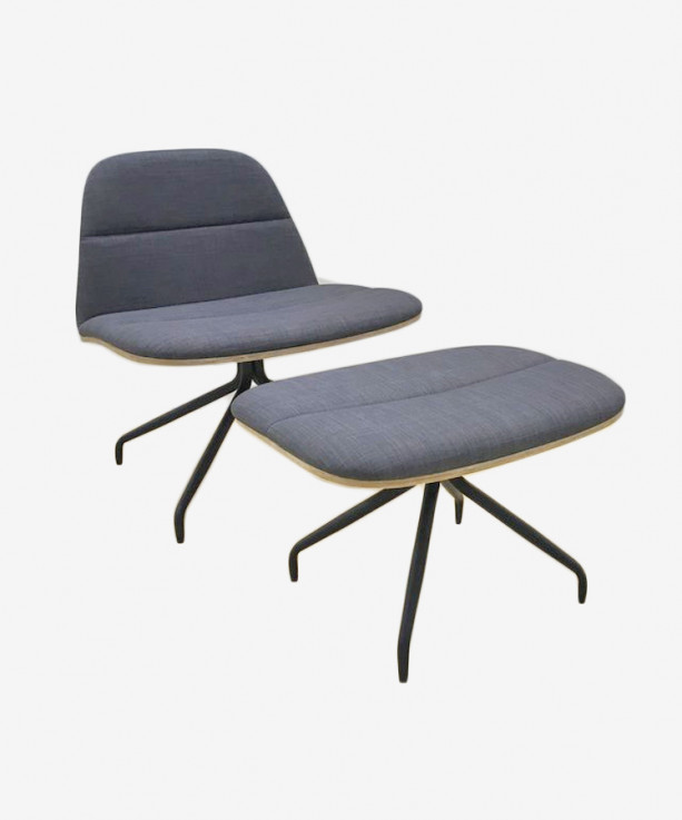 Bloom Lounge Chair with Metal Base by m.