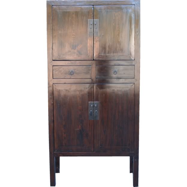 Brown Chinese Medium Wedding Cabinet