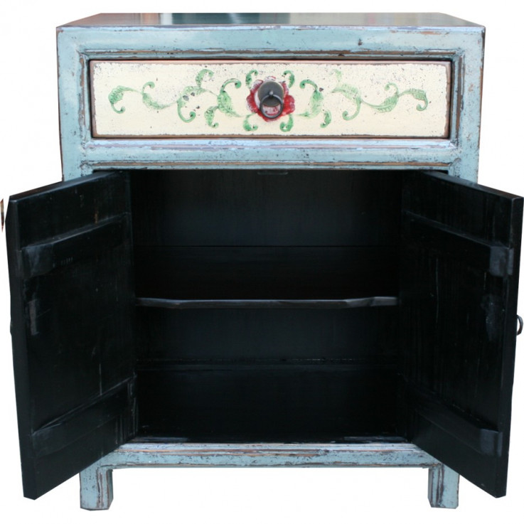 Original Tibetan Painted Bedside Table