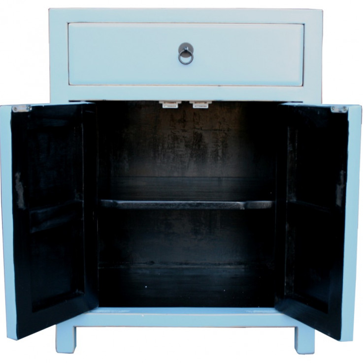 Light Blue Lacquer Bedside Table