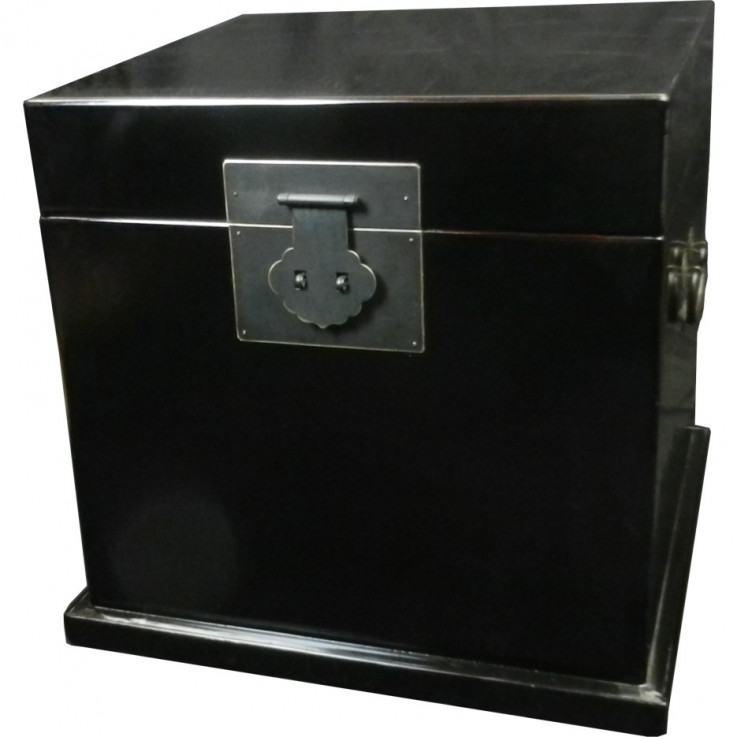 Black Lacquer Cube Chest