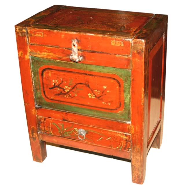 Antique Mongolian Chest with Drawer