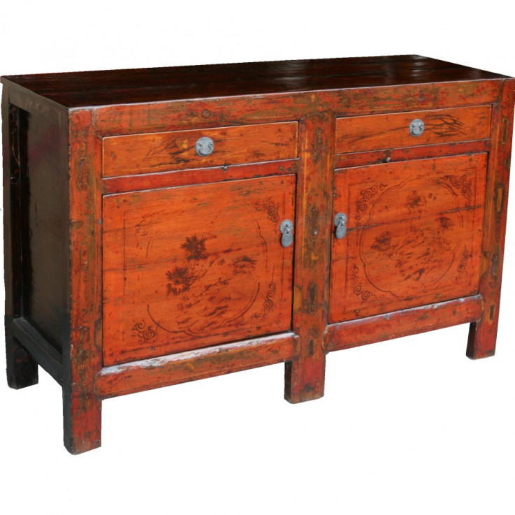 Original Mongolian Painted Sideboard