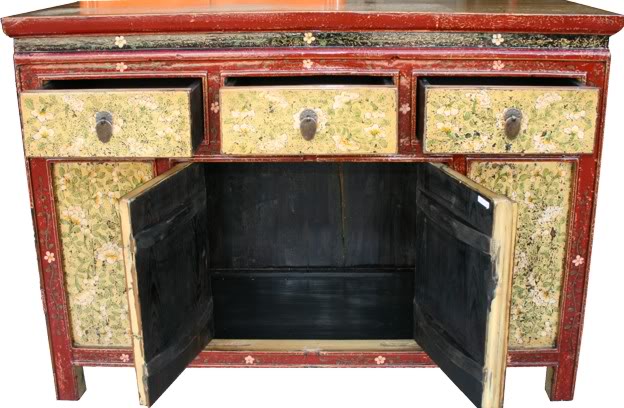 Original Painted Tibetan Sideboard/Cabin