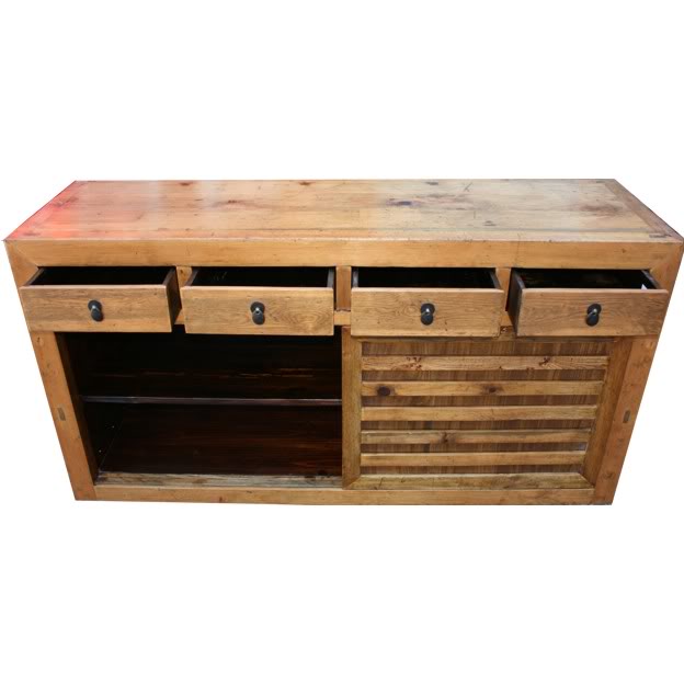 Japanese Brown Mizuya Sideboard Buffet