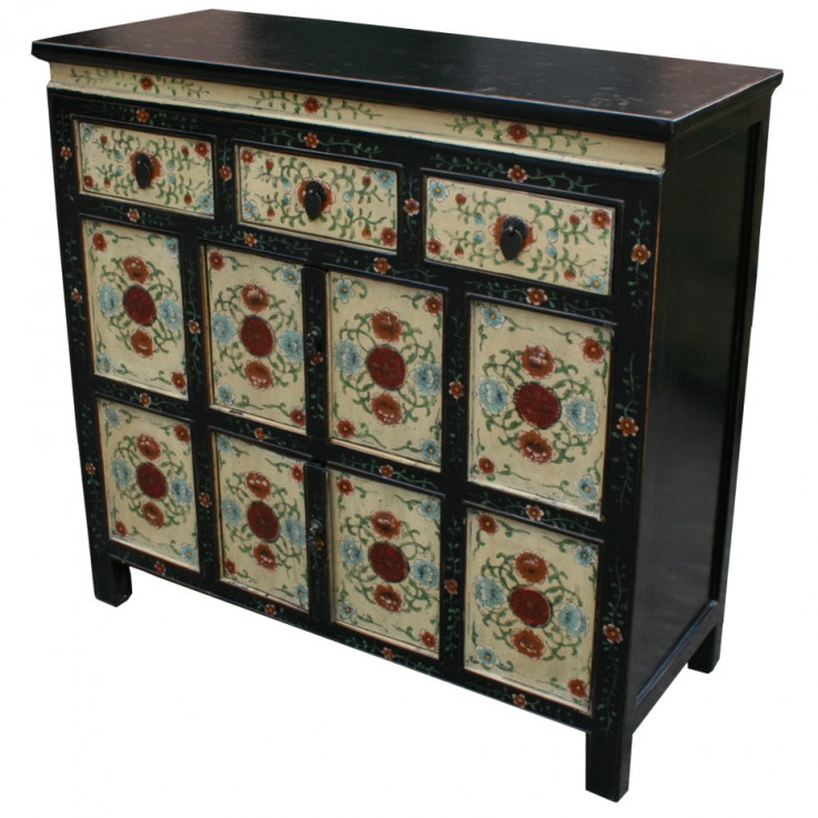 Original Painted Tibetan Sideboard