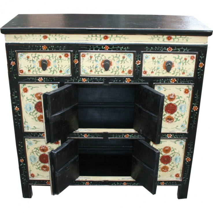 Original Painted Tibetan Sideboard