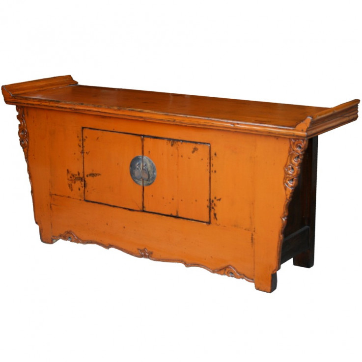 Original Orange Sideboard w Everted Ends