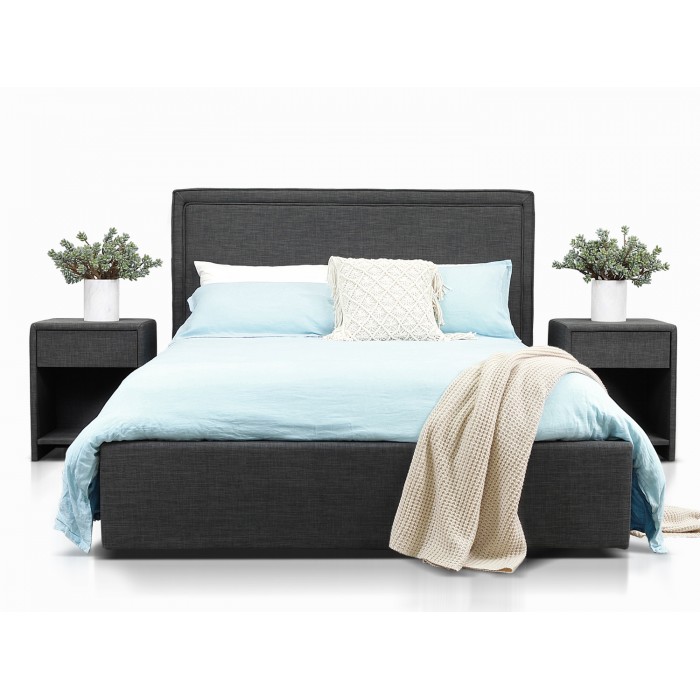 KEMPSEY CHARCOAL QUEEN BED