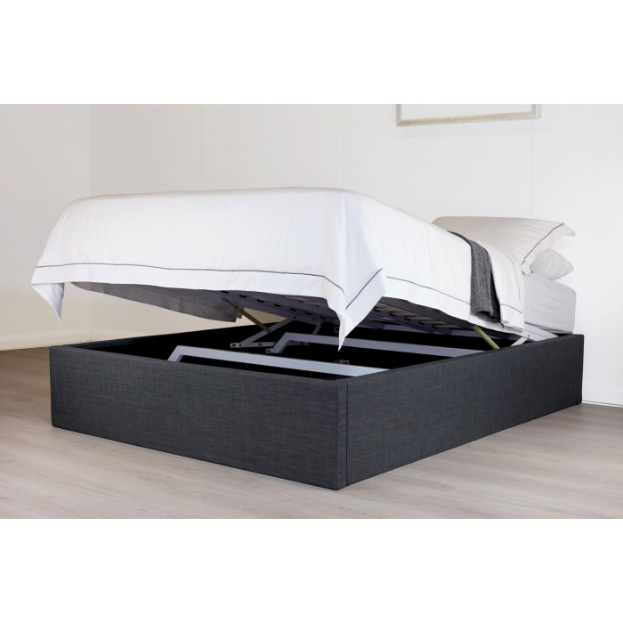 SPACE LIFT BED BASE DOUBLE CHARCOAL