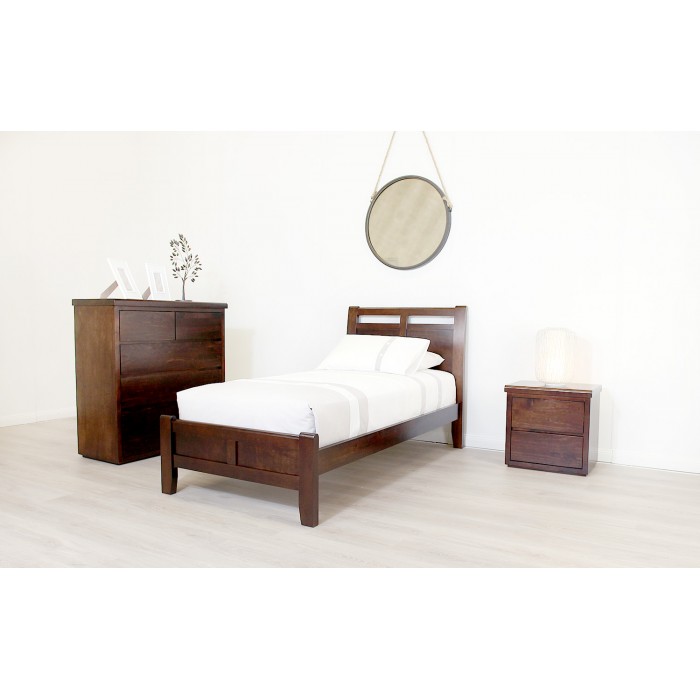 CALYPSO CHOCOLATE KING SINGLE BED FRAME