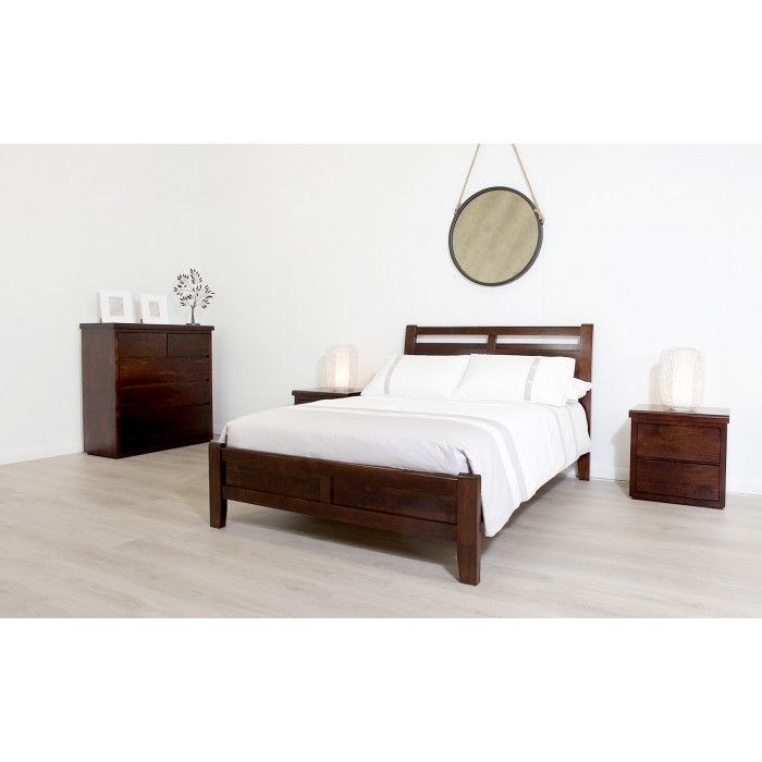 CALYPSO CHOCOLATE QUEEN BED FRAME