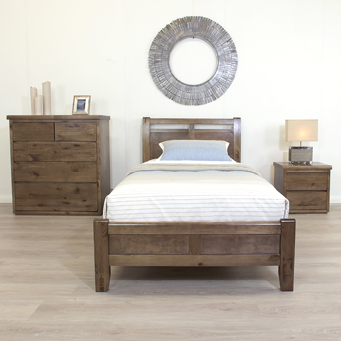 CALYPSO NUTMEG KING SINGLE BED FRAME