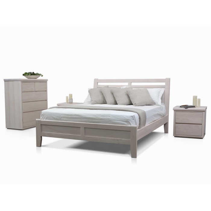 CALYPSO WHITE QUEEN BED FRAME