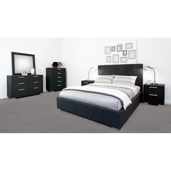 CITI CHARCOAL DOUBLE BED FRAME