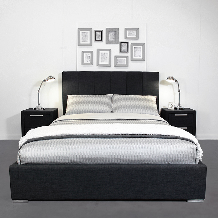 CITI CHARCOAL DOUBLE BED FRAME