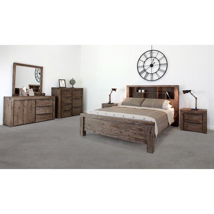 CUBE BOOKEND KING BED FRAME