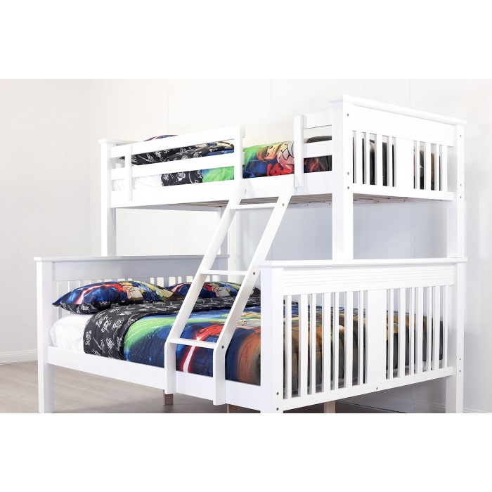 BAILEY WHITE SINGLE / DOUBLE BUNK BED FR