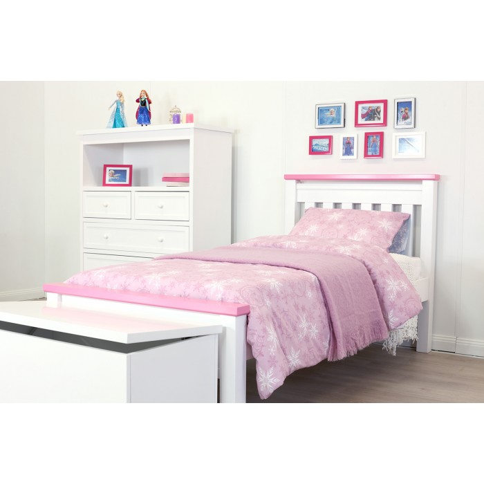 RAINBOW WHITE SINGLE BED FRAME