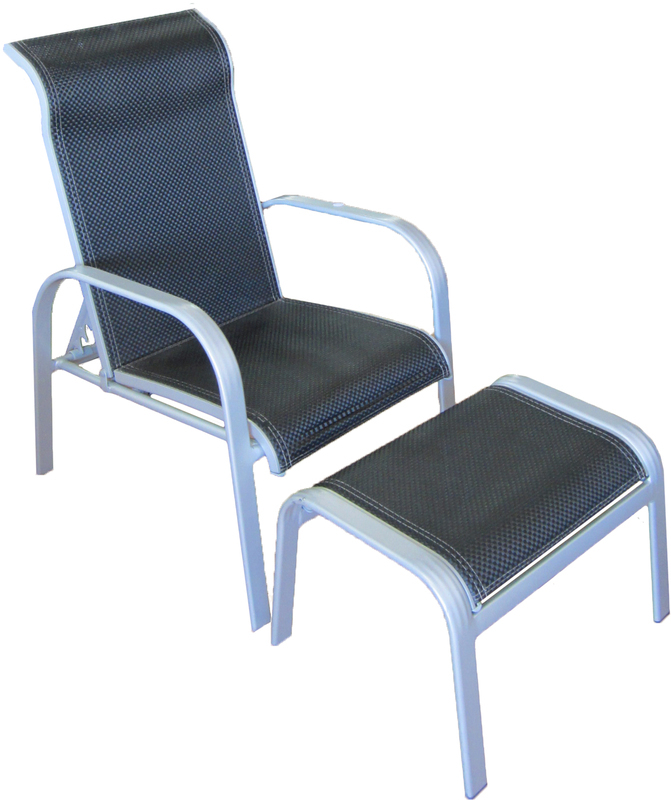 	 BERMUDA 5 POSITION CHAIR W FOOTSTOOL