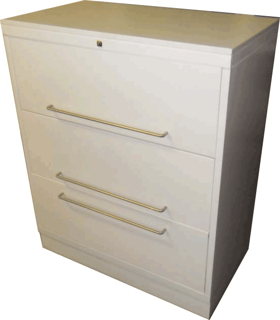 1 Drawer 2 Door - White - Lateral Filing