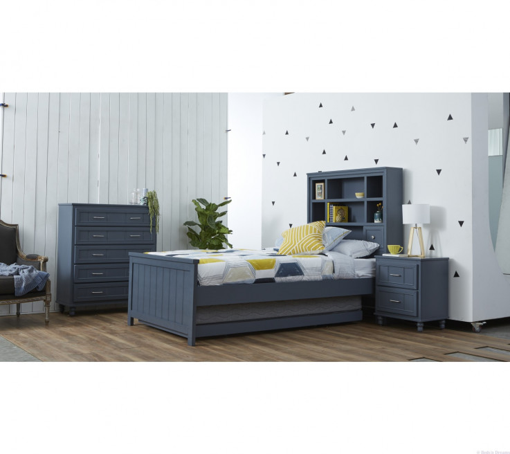 Jessie Grey Bookshelf Kids Bed