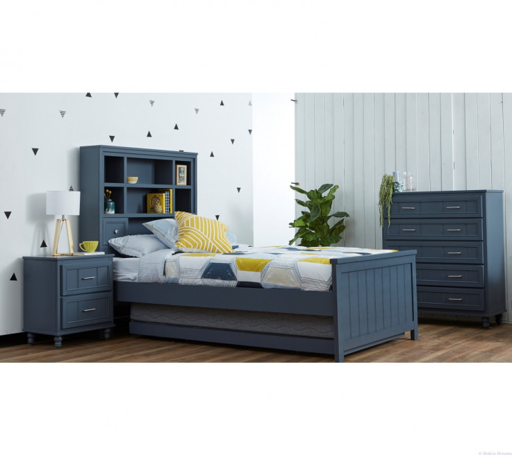 Jessie Grey Bookshelf Kids Bed