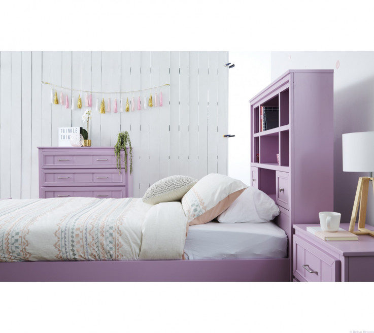 Jessie Lilac Bookshelf Kids Bed