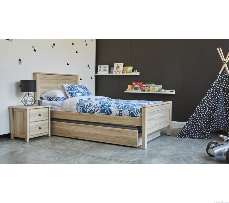 Jordan Light Oak Full Panel Kids Bed