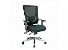 SEVILLE HB POLISH ERGO MESH CHAIR SILVER