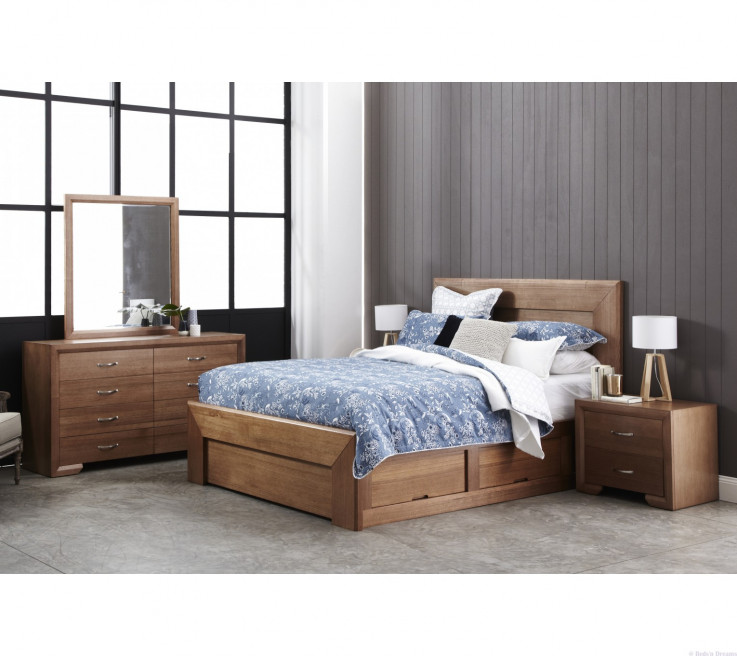 Portsea Hardwood Timber Bed1